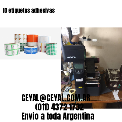 10 etiquetas adhesivas