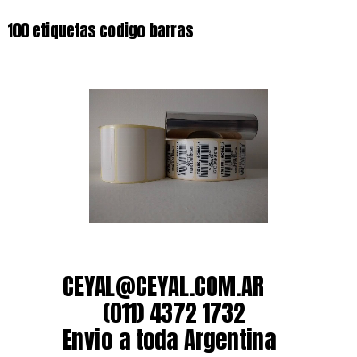 100 etiquetas codigo barras