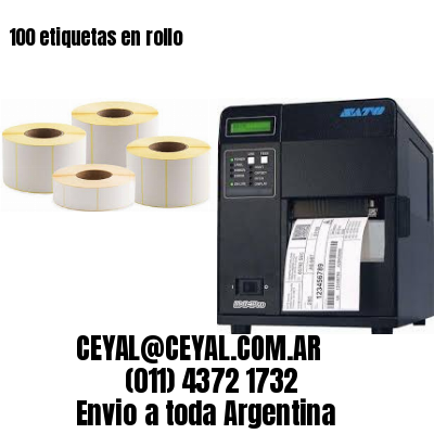 100 etiquetas en rollo