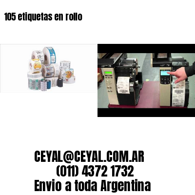 105 etiquetas en rollo