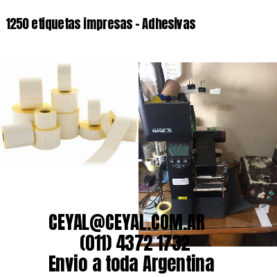 1250 etiquetas impresas – Adhesivas