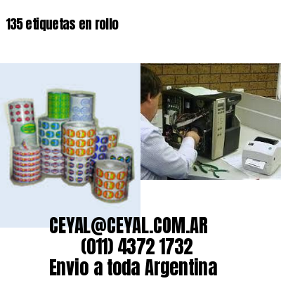 135 etiquetas en rollo