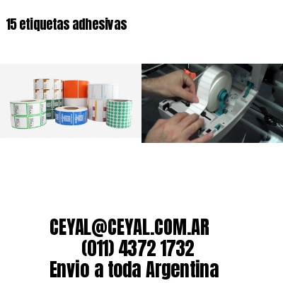 15 etiquetas adhesivas