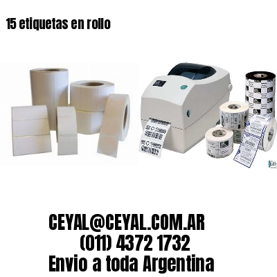 15 etiquetas en rollo