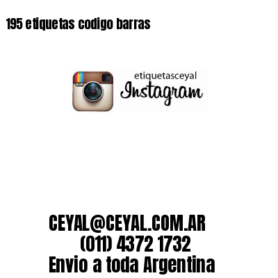 195 etiquetas codigo barras