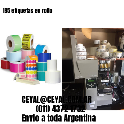 195 etiquetas en rollo