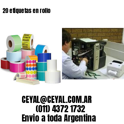 20 etiquetas en rollo