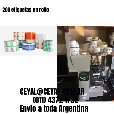 200 etiquetas en rollo