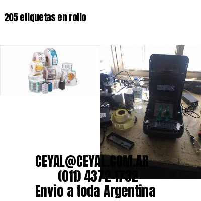205 etiquetas en rollo