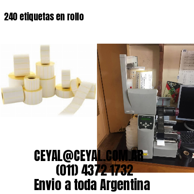 240 etiquetas en rollo