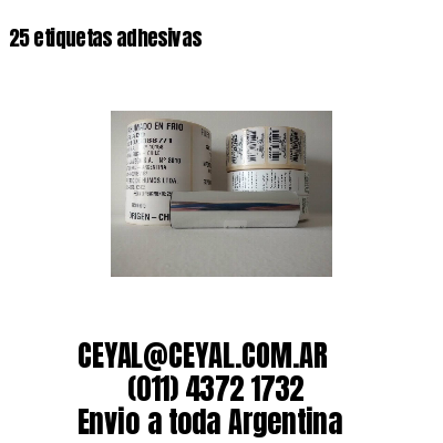 25 etiquetas adhesivas