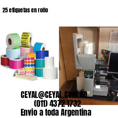 25 etiquetas en rollo