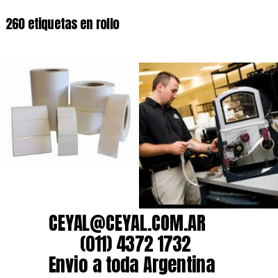 260 etiquetas en rollo
