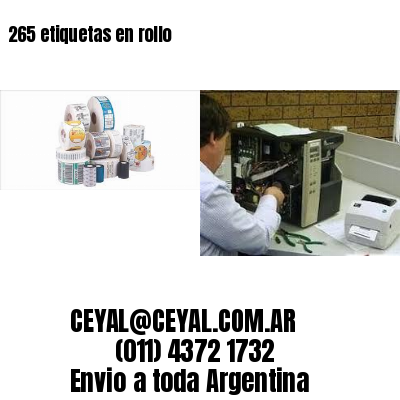 265 etiquetas en rollo
