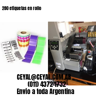 280 etiquetas en rollo