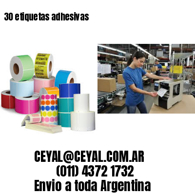 30 etiquetas adhesivas