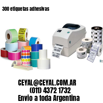 300 etiquetas adhesivas