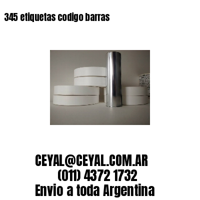 345 etiquetas codigo barras