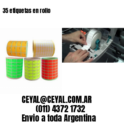 35 etiquetas en rollo