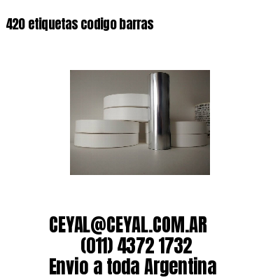 420 etiquetas codigo barras