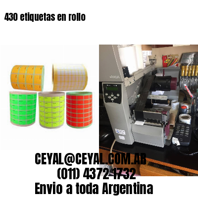 430 etiquetas en rollo