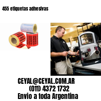 455 etiquetas adhesivas