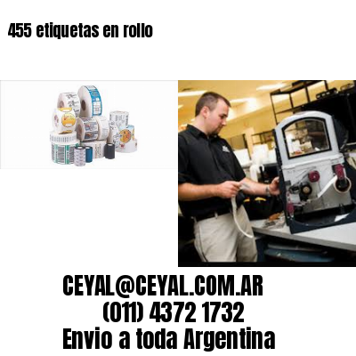 455 etiquetas en rollo