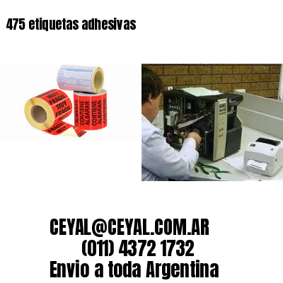 475 etiquetas adhesivas