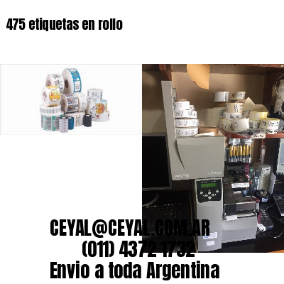475 etiquetas en rollo