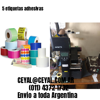 5 etiquetas adhesivas