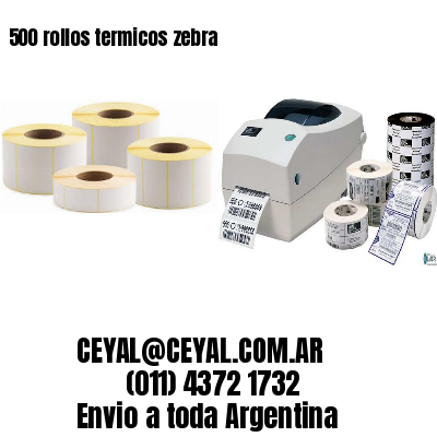 500 rollos termicos zebra
