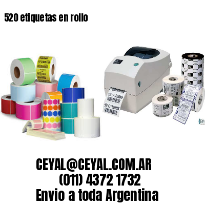 520 etiquetas en rollo