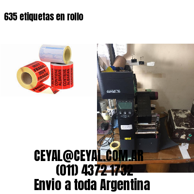 635 etiquetas en rollo