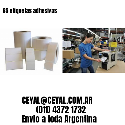 65 etiquetas adhesivas