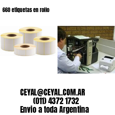 660 etiquetas en rollo