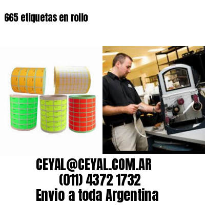 665 etiquetas en rollo