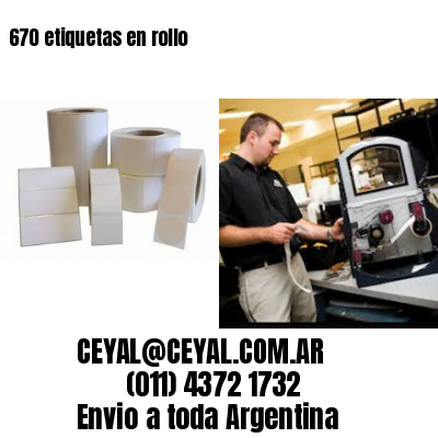 670 etiquetas en rollo