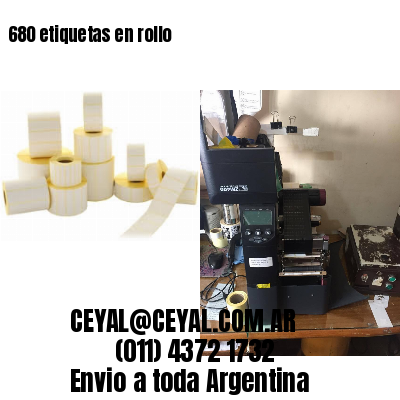 680 etiquetas en rollo
