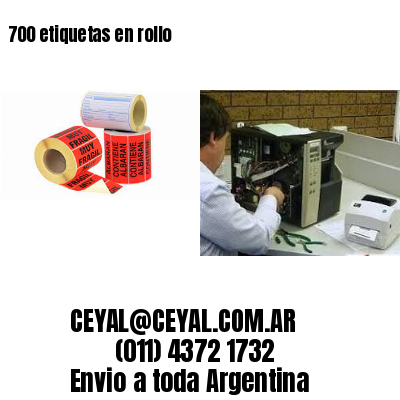 700 etiquetas en rollo