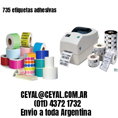 735 etiquetas adhesivas