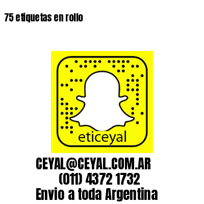 75 etiquetas en rollo