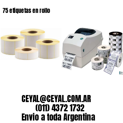75 etiquetas en rollo
