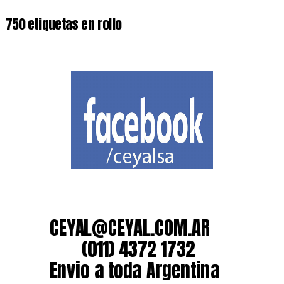 750 etiquetas en rollo