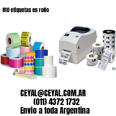 810 etiquetas en rollo