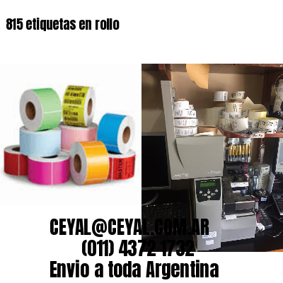 815 etiquetas en rollo