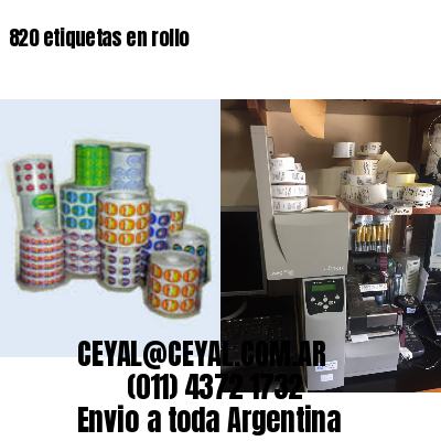 820 etiquetas en rollo
