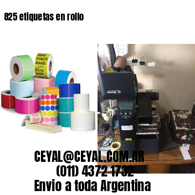 825 etiquetas en rollo