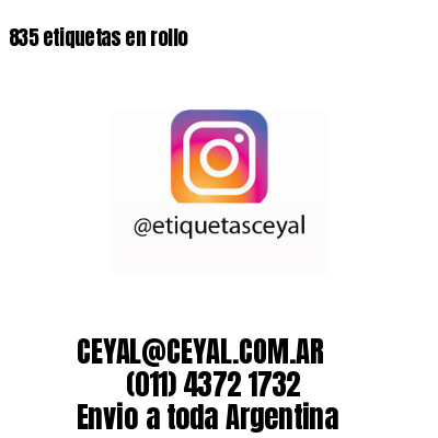 835 etiquetas en rollo