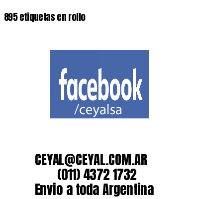 895 etiquetas en rollo