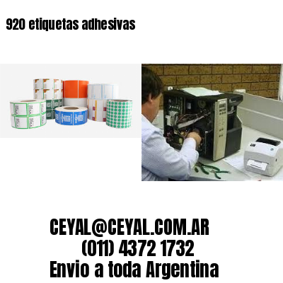 920 etiquetas adhesivas